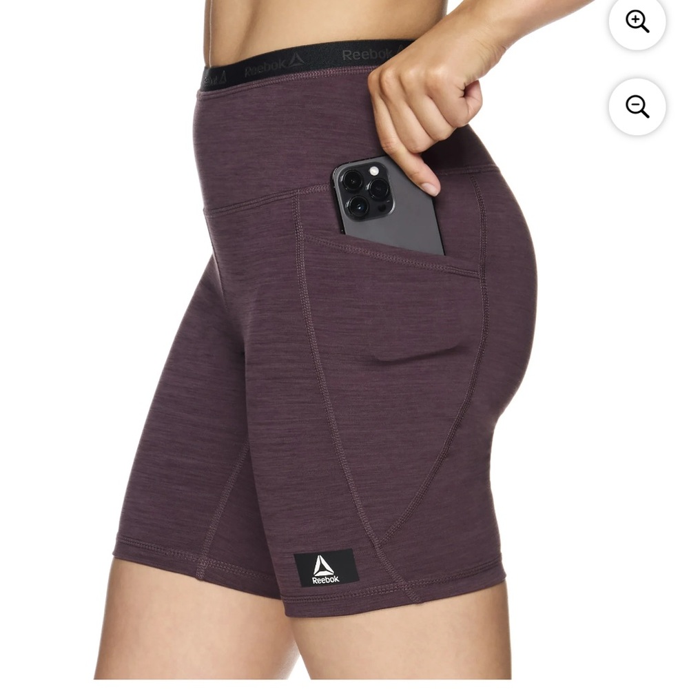 Reebok Women's Purple Shorts with Pocket